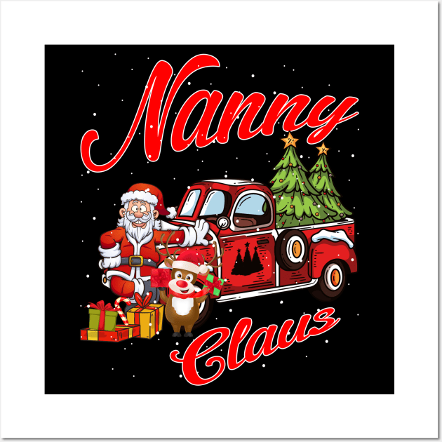 Nanny Claus Santa Car Christmas Funny Awesome Gift Wall Art by intelus